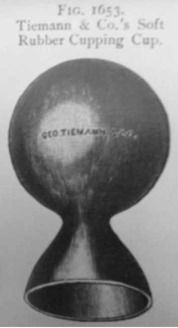 Fig 4: Tiemann & Co.'s "Soft Rubber Cupping Cup" featured in a bound catalogue of surgical instruments for sale.