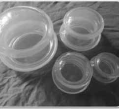 Fig 7: A clear silicone cupping set.
