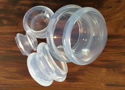 Flexible silicone cupping set